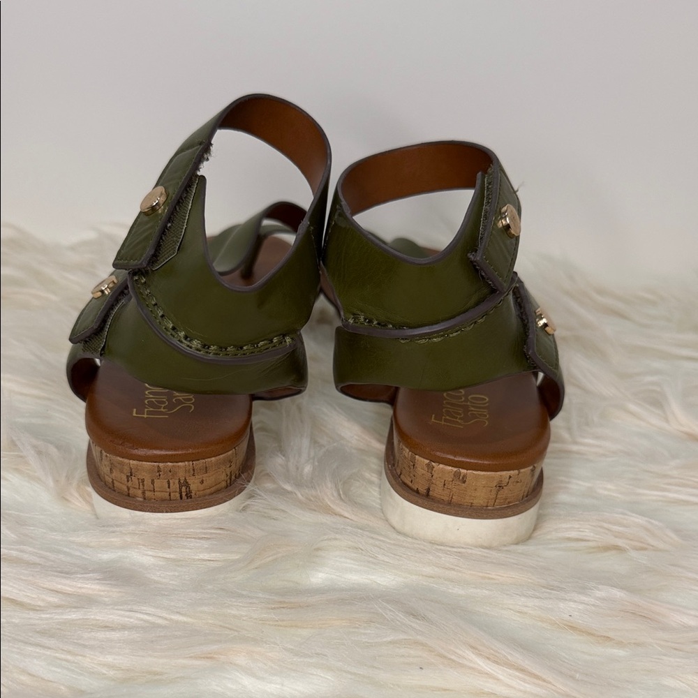 Franco Sarto Olive Green Strappy Sandals - Picture 3 of 9
